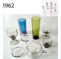 Tapio Wirkkala, lasistoja, glass sets 1962